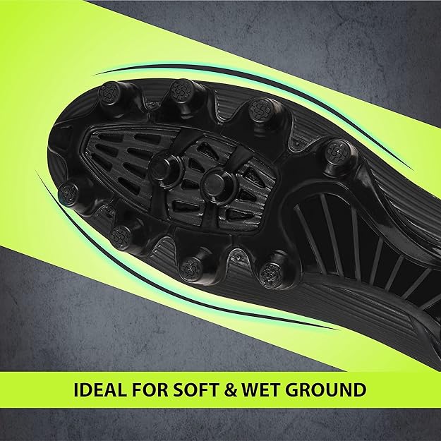 Nivia Airstrike Football Studs | TPU Synthetic, Moulded Insole | Minimal Water Absorption/Water Proof