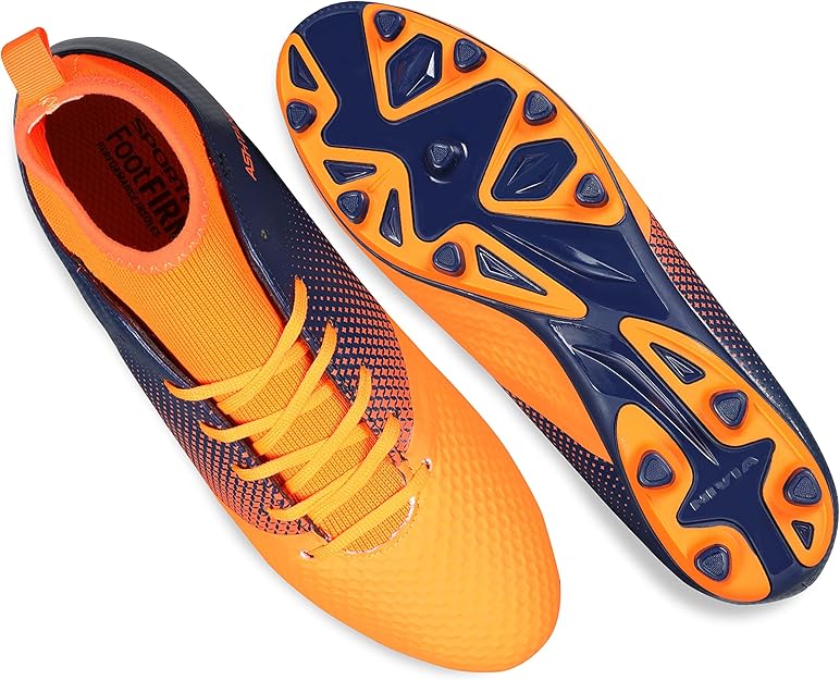 Nivia Ashtang Football Shoes | Synthetic Leather | PVC sole | Lace-Fastening | Padded Footbed