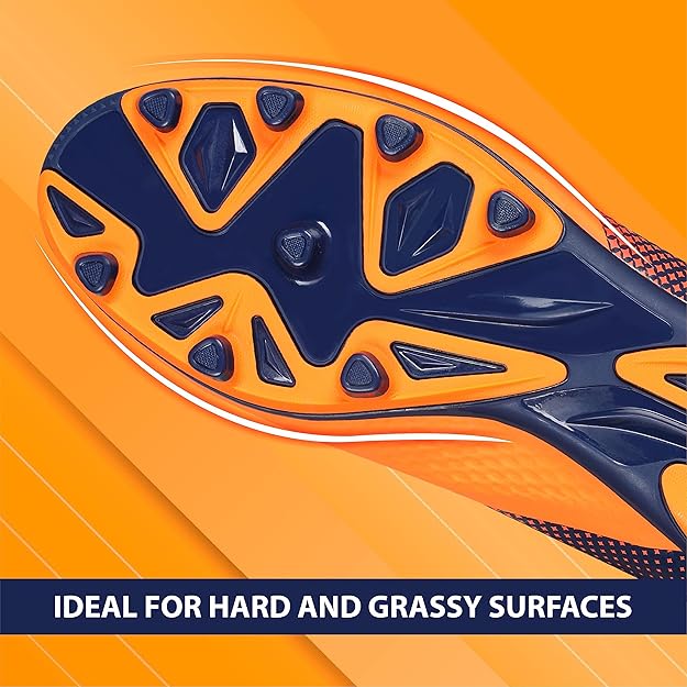 Nivia Ashtang Football Shoes | Synthetic Leather | PVC sole | Lace-Fastening | Padded Footbed
