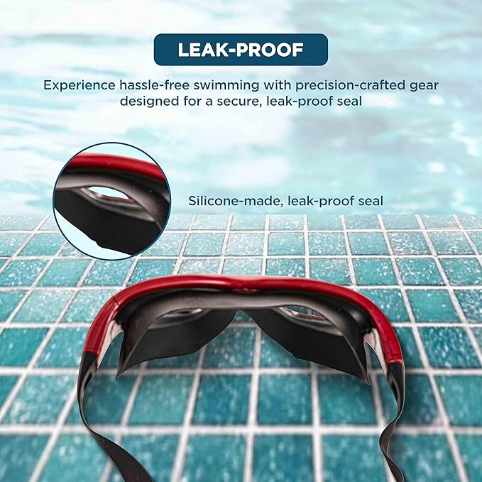 Comfortable swimming goggles with soft eye seals for long use