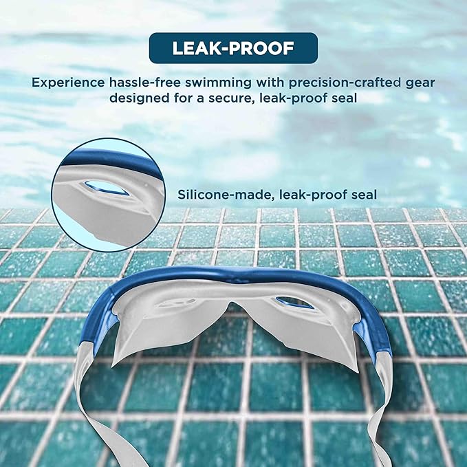 Swimming goggles with polarized lenses for open water swimming