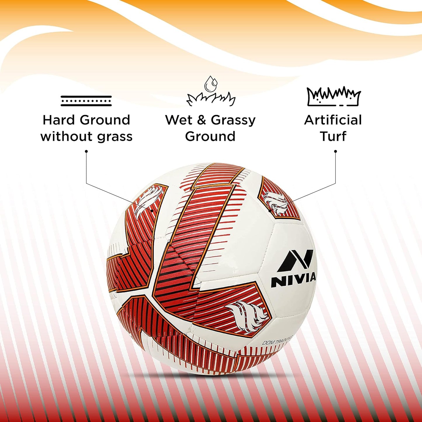 Nivia Training PU Football | Machine Stitched | 32 Panel | TPU top Layer | Soccer Ball | Butyl Bladder Core