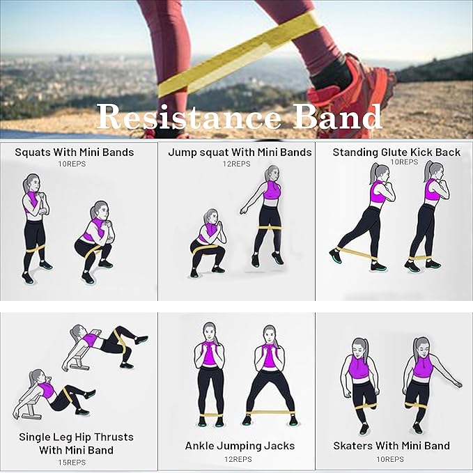 anythingbasic ab. Latex Resistance Band Exercise Band, Perfect for Mobility, Body Stretching, Powerlifting, Home Workout, Fitness Training Loop Bands for Men & Women