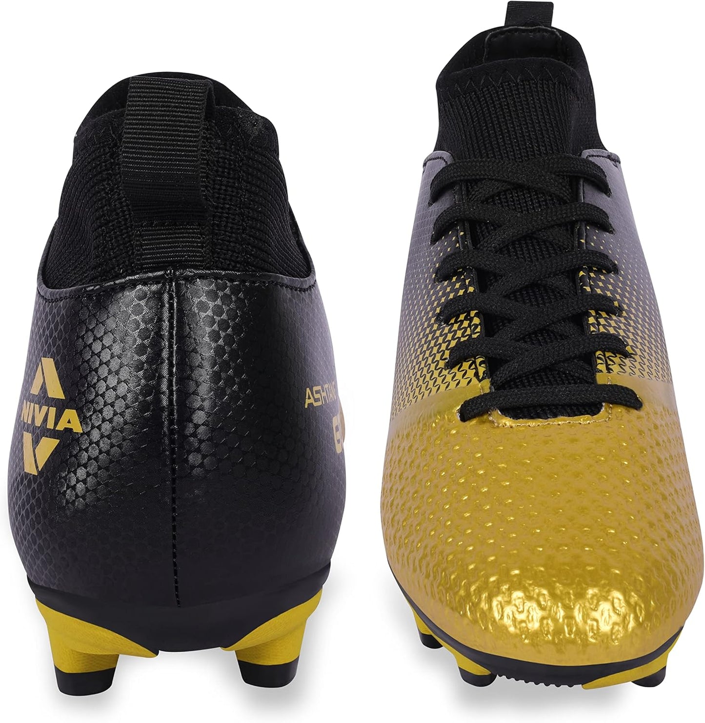Nivia Ashtang Football Shoes | Synthetic Leather | PVC sole | Lace-Fastening | Padded Footbed