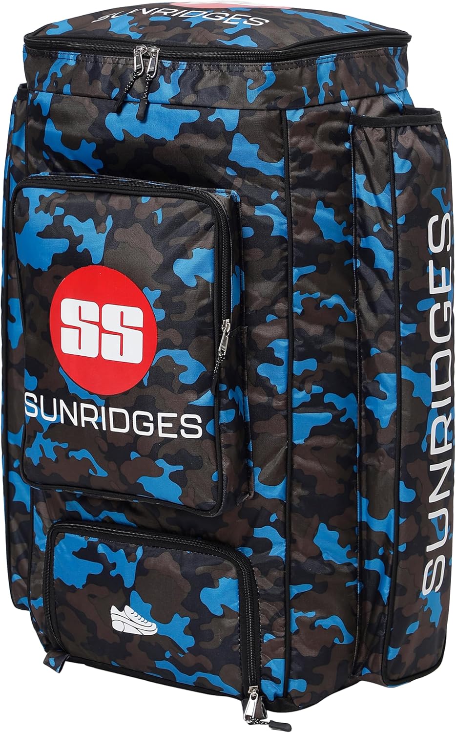 Ss Camo Duffle Cricket kit Bag | Colour: Blue | Size: Large | Light Weight with Attractive Design | Weather-Resistant | Spacious Storage | Stylish and Sporty | Shoulder Straps | Special Bat Holder