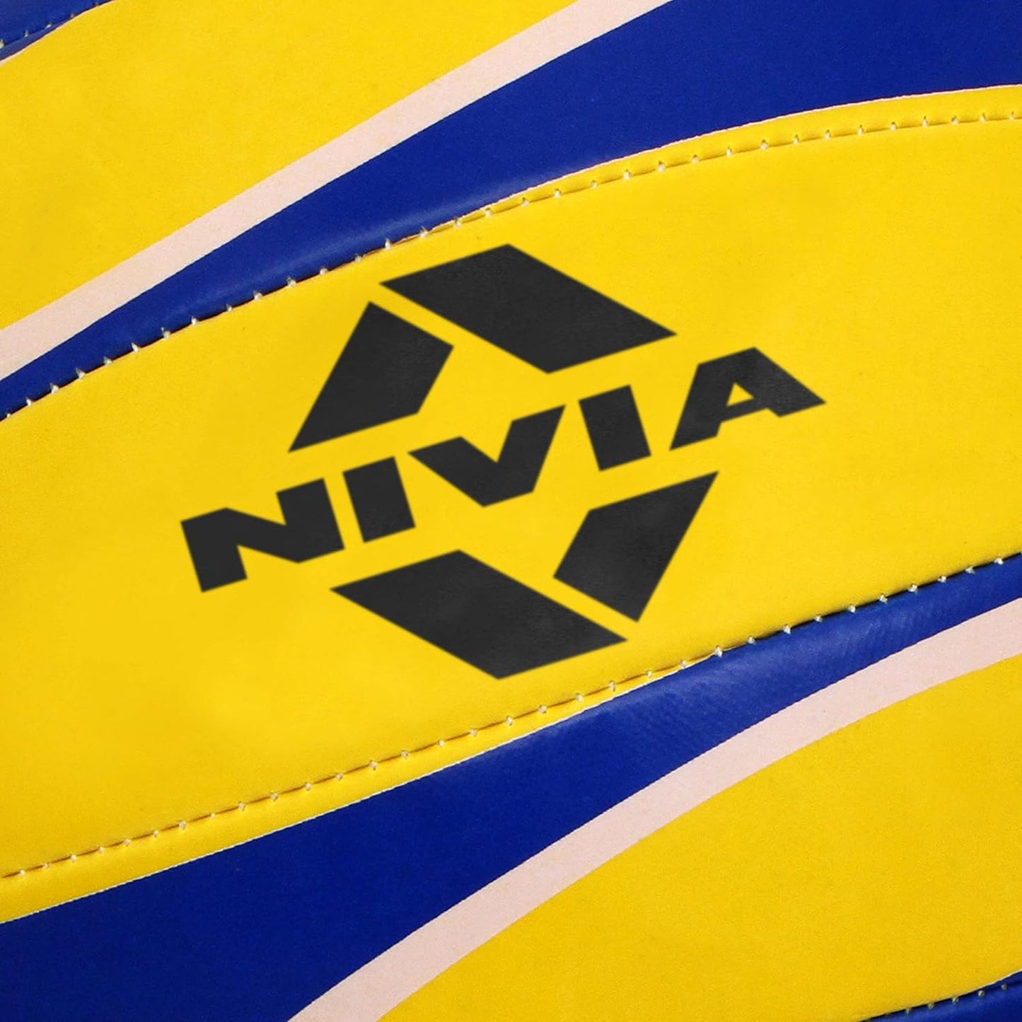 NIVIA 472 Rubber Volley Ball for Men & Women (Yellow/Blue, Size-4) | Material-Rubber | Air Retention and High Bounce | Rubberized Stitching | Ideal for Training | Indoor | Soft