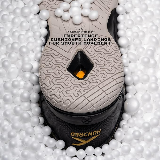 Hundred RAZE Badminton Shoe | Mens and Boys | Non-Marking Shoe | Court Shoe | For Badminton, Squash, Tennis Players | X-Cushion, Active Grip Sole, Toe Assist
