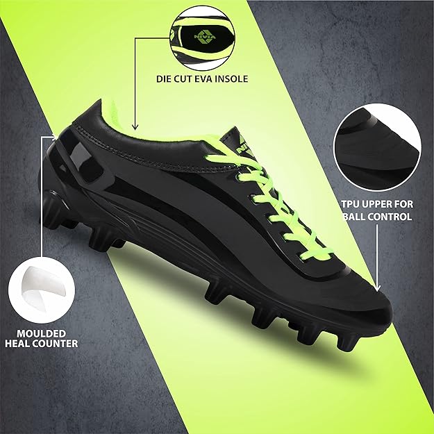Nivia Airstrike Football Studs | TPU Synthetic, Moulded Insole | Minimal Water Absorption/Water Proof