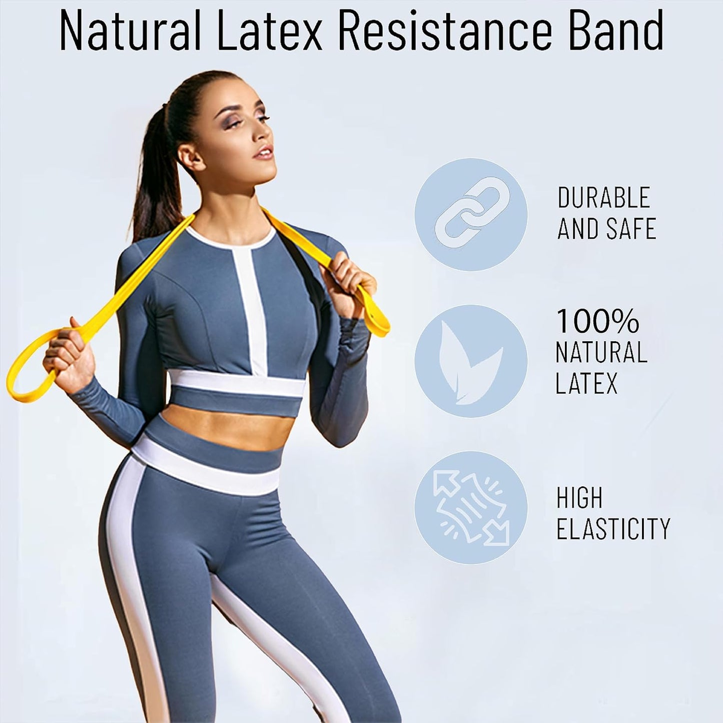 anythingbasic ab. Latex Resistance Band Exercise Band, Perfect for Mobility, Body Stretching, Powerlifting, Home Workout, Fitness Training Loop Bands for Men & Women