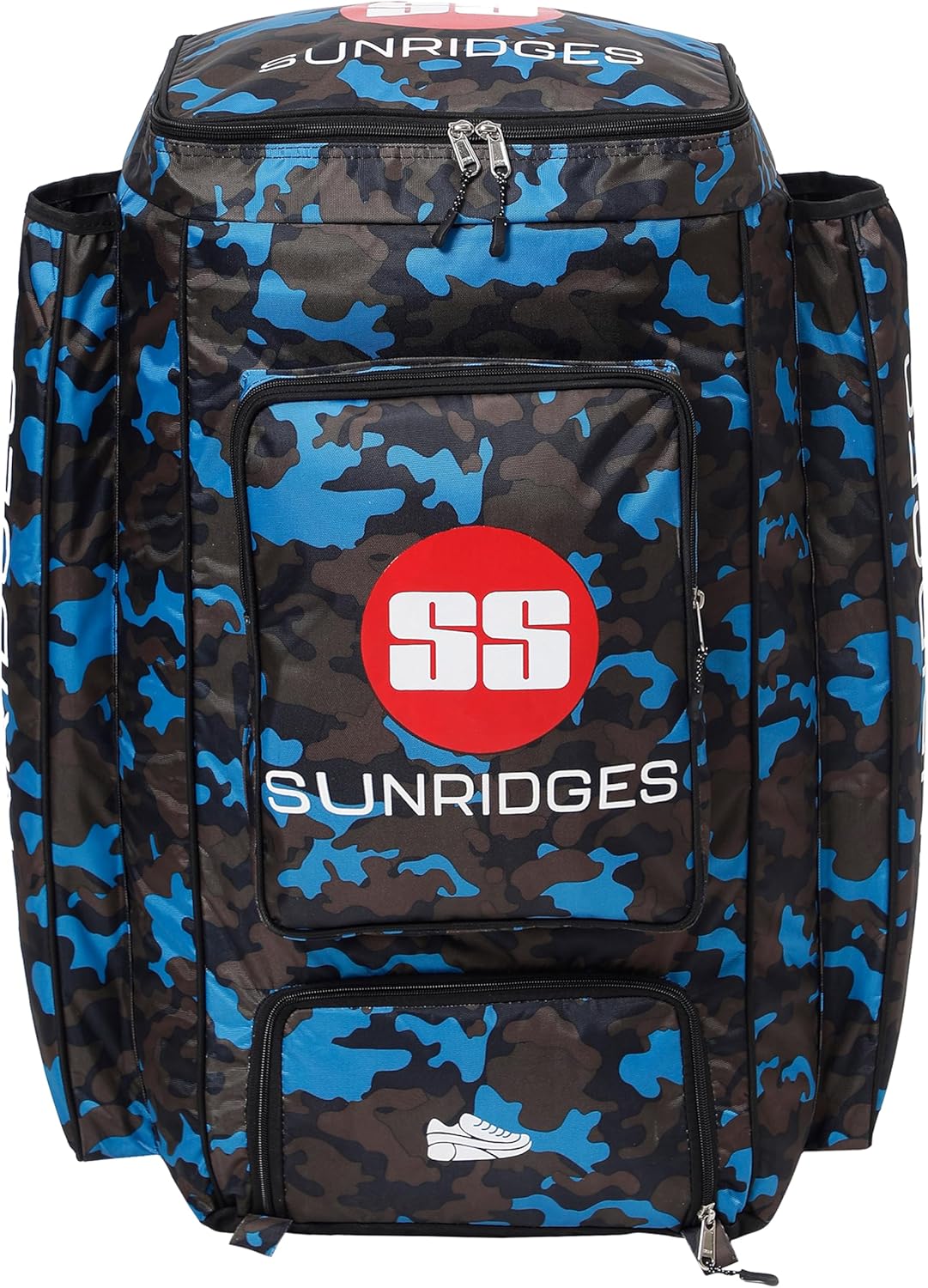 Ss Camo Duffle Cricket kit Bag | Colour: Blue | Size: Large | Light Weight with Attractive Design | Weather-Resistant | Spacious Storage | Stylish and Sporty | Shoulder Straps | Special Bat Holder