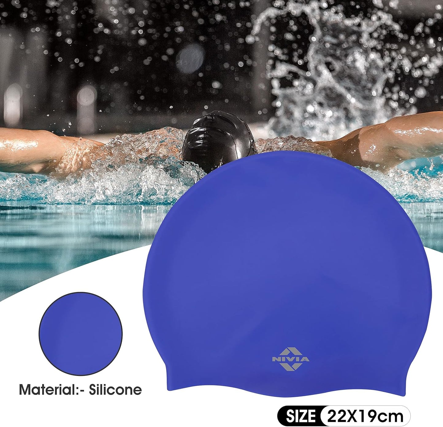 NIVIA CLASSIC SILICONE ADULT SWIMMING CAP