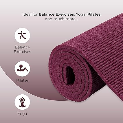 Extra thick TPE yoga mat for joint support – ideal for beginners and advanced yoga practitioners
