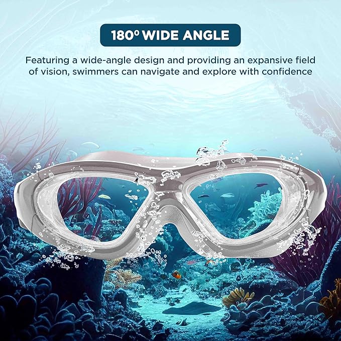 Swimming goggles with hypoallergenic silicone seals for sensitive skin