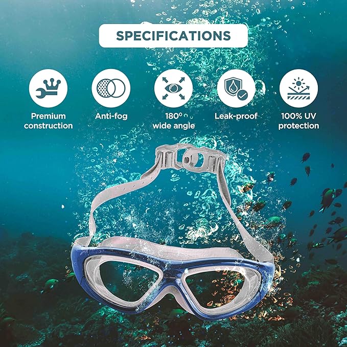 Anti-scratch swimming goggles designed for competitive swimmers