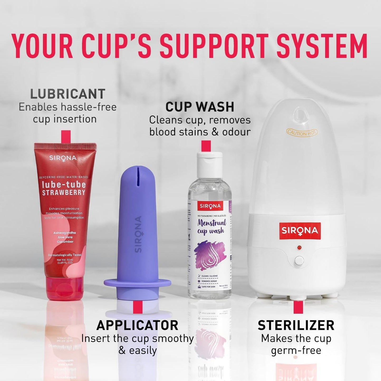 Sirona Reusable Menstrual Cup | Reusable Period Cup | Tampon and Pad Alternative | Heavy Flow (Small)