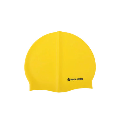 Endless EL1019 Classic Comfortable Plain Silicon Swimming Cap | Material : Silicon | Fully Elastic Waterproof Swimming Cap for Long and Short Hair with Thicker Edge | For Adults, Women and Men