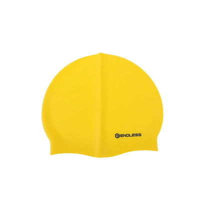 Endless EL1019 Classic Comfortable Plain Silicon Swimming Cap  | Material : Silicon | Fully Elastic Waterproof Swimming Cap for Long and Short Hair with Thicker Edge | For Adults, Women and Men