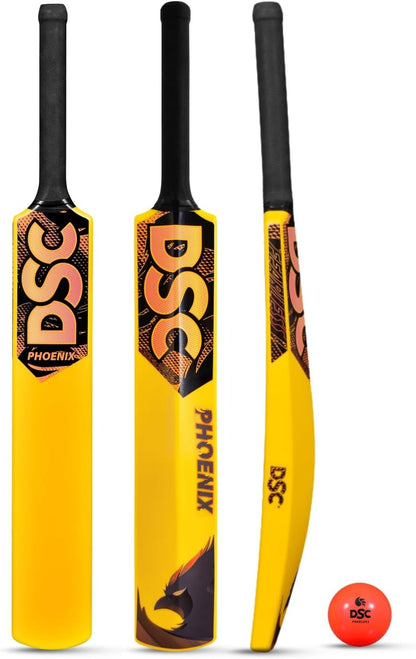 DSC Phoenix Plastic Cricket Bat with PVC Ball for Kids | Durable & Lightweight | Comfortable Grip | Ideal for Tennis and Gully Cricket