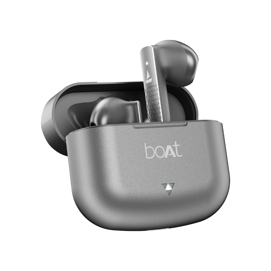 boAt Airdopes 91 Prime, 45HRS Battery, 13 mm Drivers, Metallic Finish, Low Latency,ENx Tech, Fast Charge, v5.3 Bluetooth Earbuds, TWS Ear Buds Wireless Earphones with mic (Sonic Silver)
