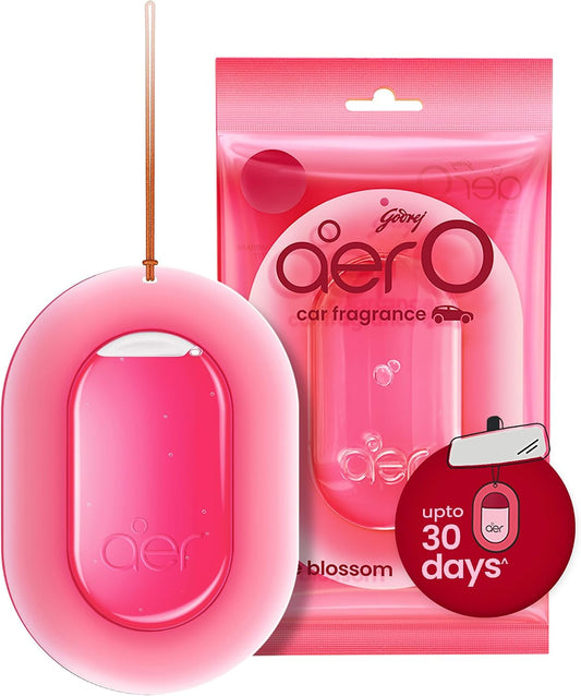 Godrej aer O – Hanging Car Air Freshener | Car Accessories | Rose Blossom (7.5g)