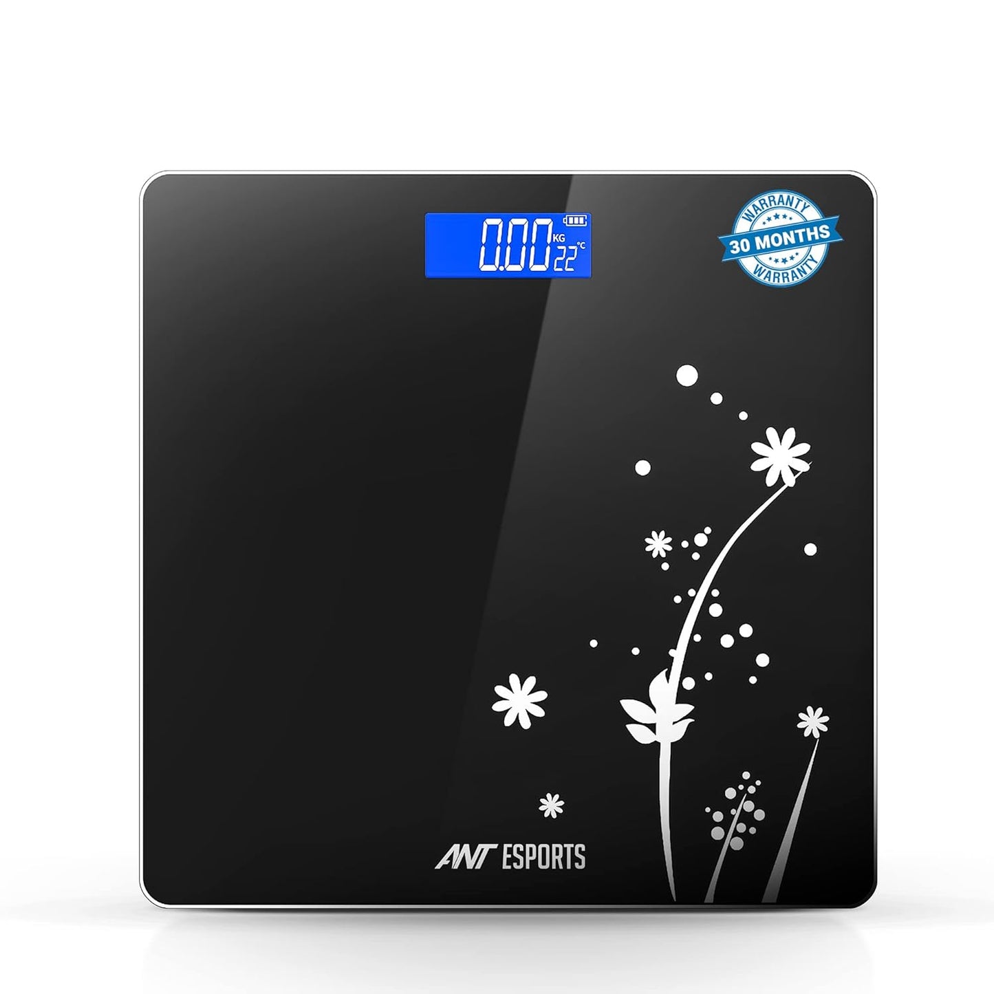 Ant Esports Flora Bud Digital Weighing Scale, Highly Accurate Digital Bathroom Body Scale, Precisely Measures Weight up to 180Kg