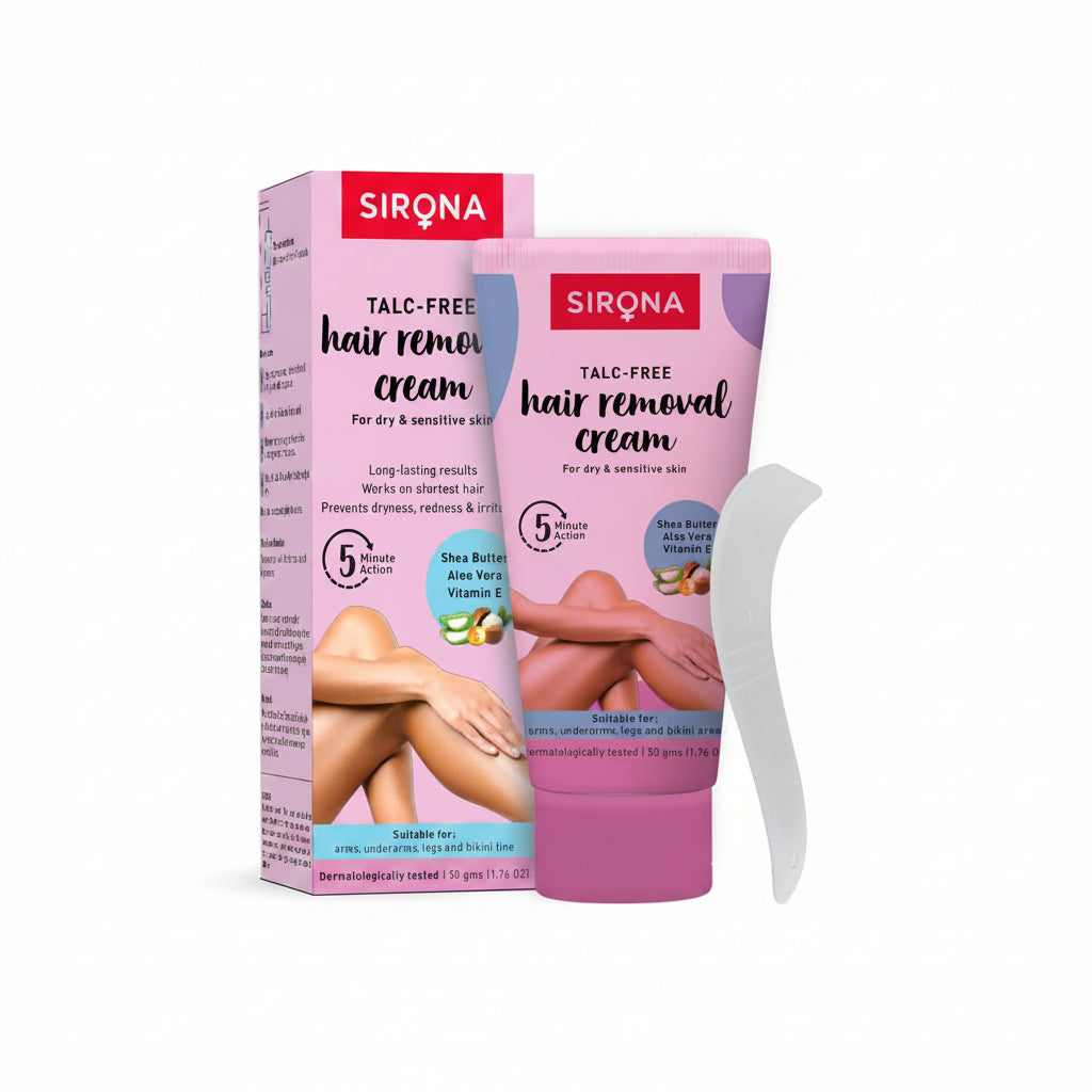 Sirona Hair Removal Cream, Sensitive Skin for Women - 1.76 Fl Oz | with Aloe Vera, Vitamin E & Shea Butter | Ideal for Bikini Line,Underarm, Legs