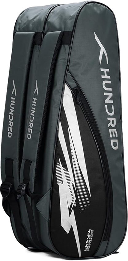 Hundred Cosmogear Badminton Kit-bag | Double Zipper | Bag with Front Zipper Pocket | Material: Polyester | Padded Back Straps | Easy-Carry Handle