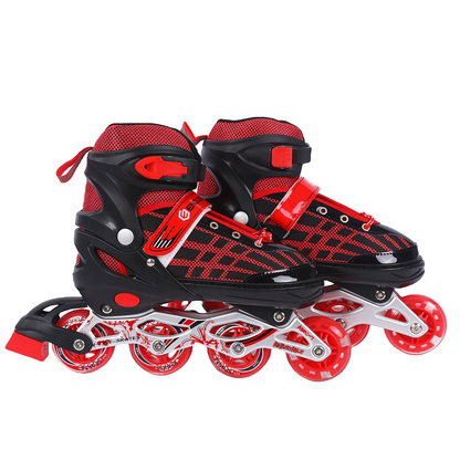 Endless EL1025 Inline Adjustable Skates | Aluminium Chassis and 70 mm PU Wheels | Front Wheel Flash, ABEC 7 Bearings | In-Outdoor