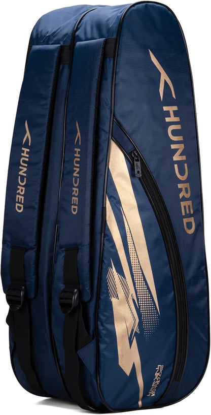 Hundred Cosmogear Badminton Kit-bag | Double Zipper | Bag with Front Zipper Pocket | Material: Polyester | Padded Back Straps | Easy-Carry Handle