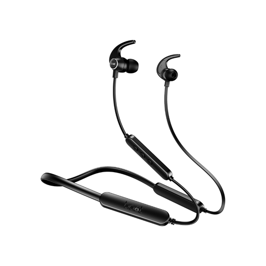 boAt Rockerz 255 Pro+, 60HRS Battery, Fast Charge, IPX7, Dual Pairing, Low Latency, Magnetic Earbuds, in Ear Bluetooth Neckband, Wireless with Mic Earphones (Active Black)