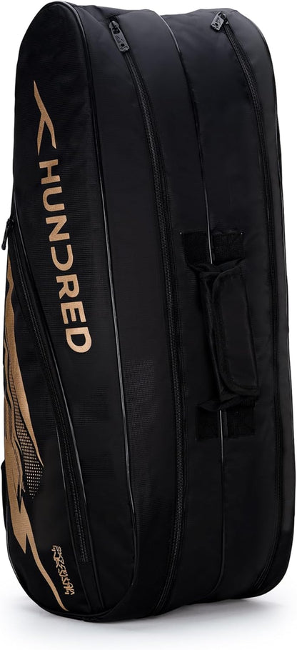 Hundred Cosmogear Badminton Kit-bag | Double Zipper | Bag with Front Zipper Pocket | Material: Polyester | Padded Back Straps | Easy-Carry Handle