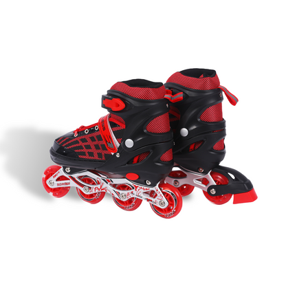 Endless EL1025 Inline Adjustable Skates | Aluminium Chassis and 70 mm PU Wheels | Front Wheel Flash, ABEC 7 Bearings | In-Outdoor