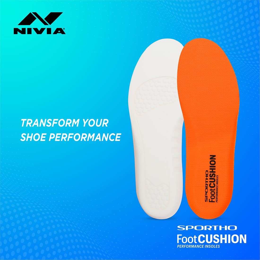 ‎Nivia Foot Cushion Durable and Superior shoes insole, Orange