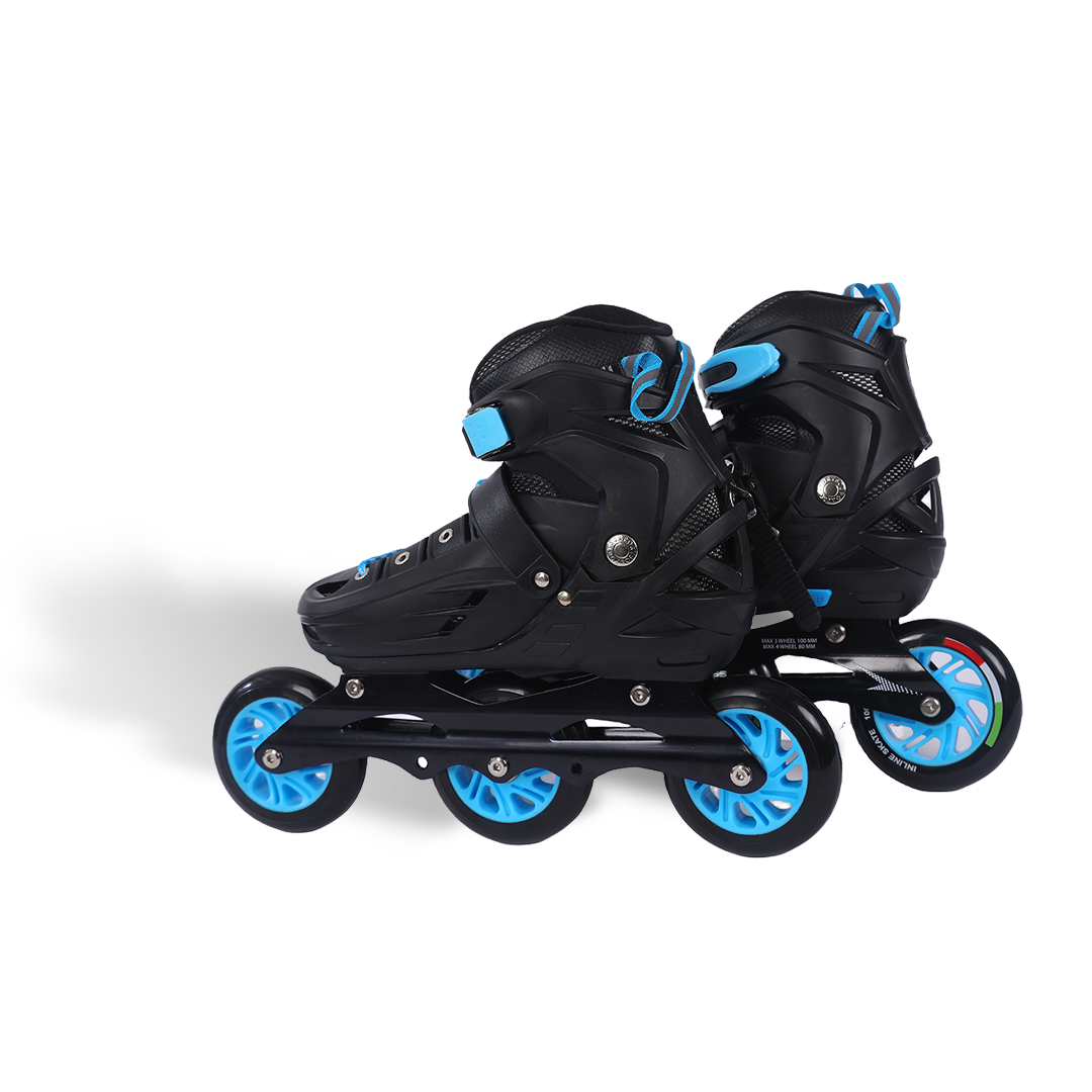 Endless EL1033 Inline Adjustable Skates for 6 to 12 Years | Aluminium Chassis and 100 mm PU Three Wheels | With ABEC 9 Bearings | Indoor and Outdoor