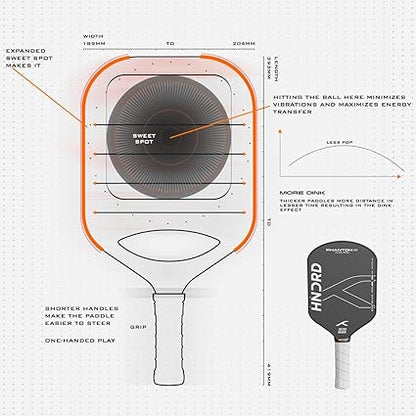 Hundred Phantom 20 Pickleball Racket | Power Play | Includes Free Bag