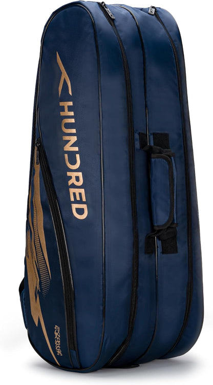 Hundred Cosmogear Badminton Kit-bag | Double Zipper | Bag with Front Zipper Pocket | Material: Polyester | Padded Back Straps | Easy-Carry Handle