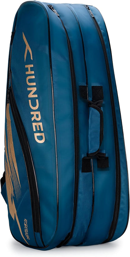 Hundred Cosmogear Badminton Kit-bag | Double Zipper | Bag with Front Zipper Pocket | Material: Polyester | Padded Back Straps | Easy-Carry Handle