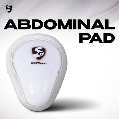 SG Ace Youth Abdominal Cricket Pad | Ultimate Comfort Soft Feel | Superior Shock Absorption, Black