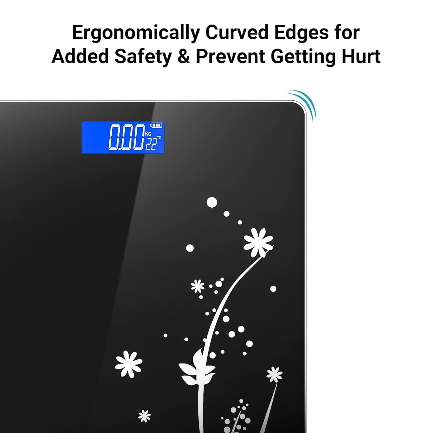 Ant Esports Flora Bud Digital Weighing Scale, Highly Accurate Digital Bathroom Body Scale, Precisely Measures Weight up to 180Kg