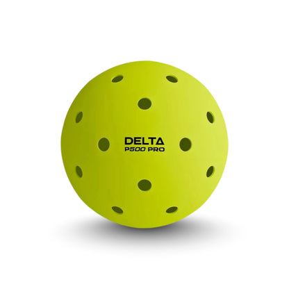 Delta P500 Pro Outdoor Pickleballs (4-Pack) | Neon Yellow | 40-Hole Design | Durable, High-Bounce Balls for Outdoor Courts | Ideal for Competitions and Recreational Play