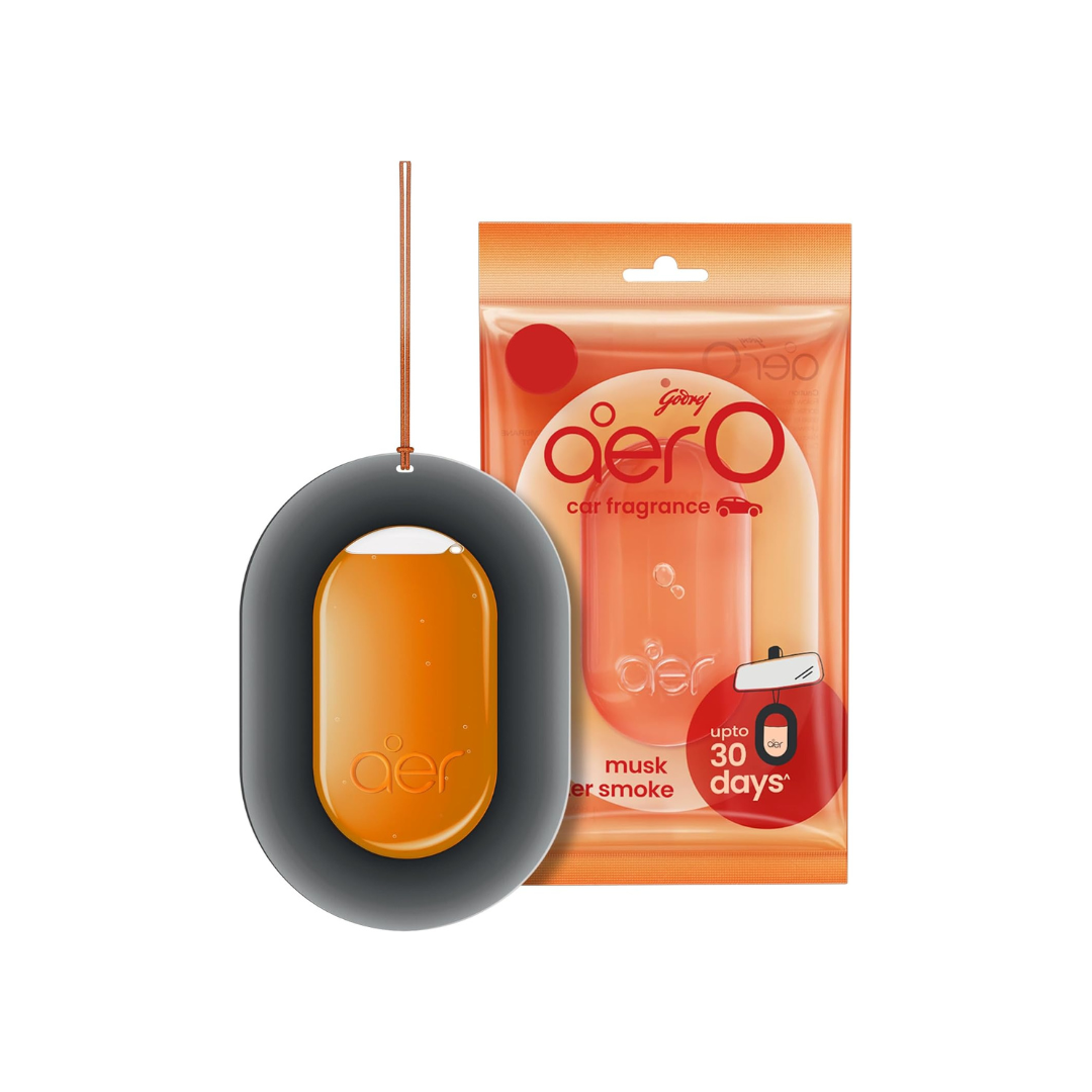 Godrej aer O – Hanging Car Air Freshener | Car Accessories | Musk After Smoke (7.5g)