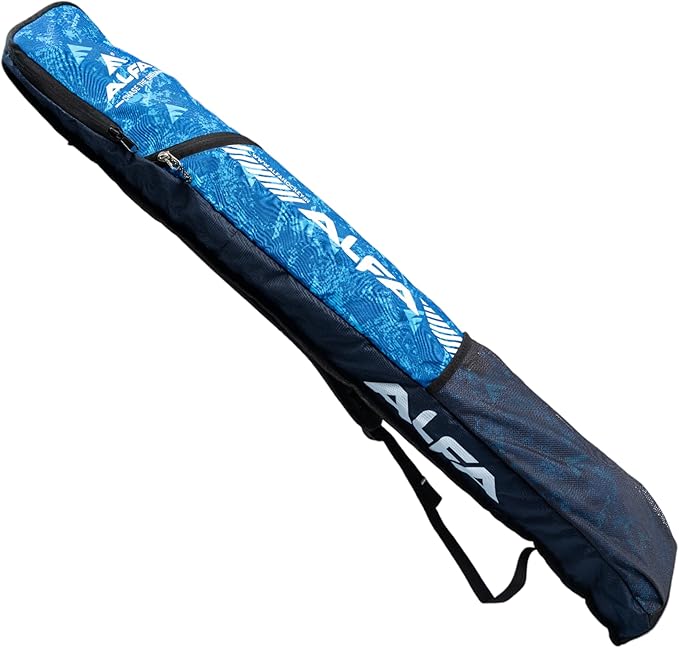 ALFA Storm Hockey Bag for Two Sticks | Material :Polyester | Lightweight & Durable | Spacious Main Compartment | Zipper Pocket for Accessories | Jali Pocket for Organization | Comfortable Shoulder Pad