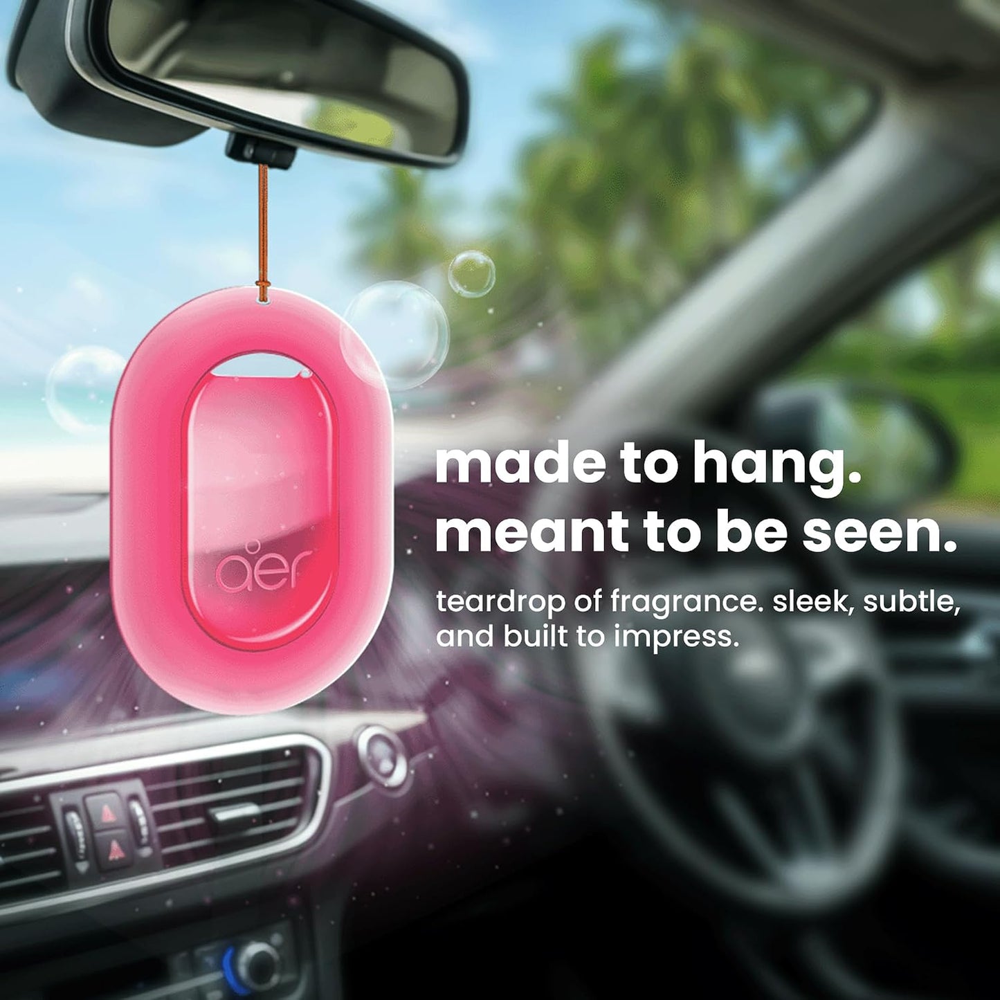 Godrej aer O – Hanging Car Air Freshener | Car Accessories | Rose Blossom (7.5g)