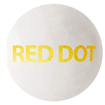DSC Red Dot Leather Cricket Ball (White)