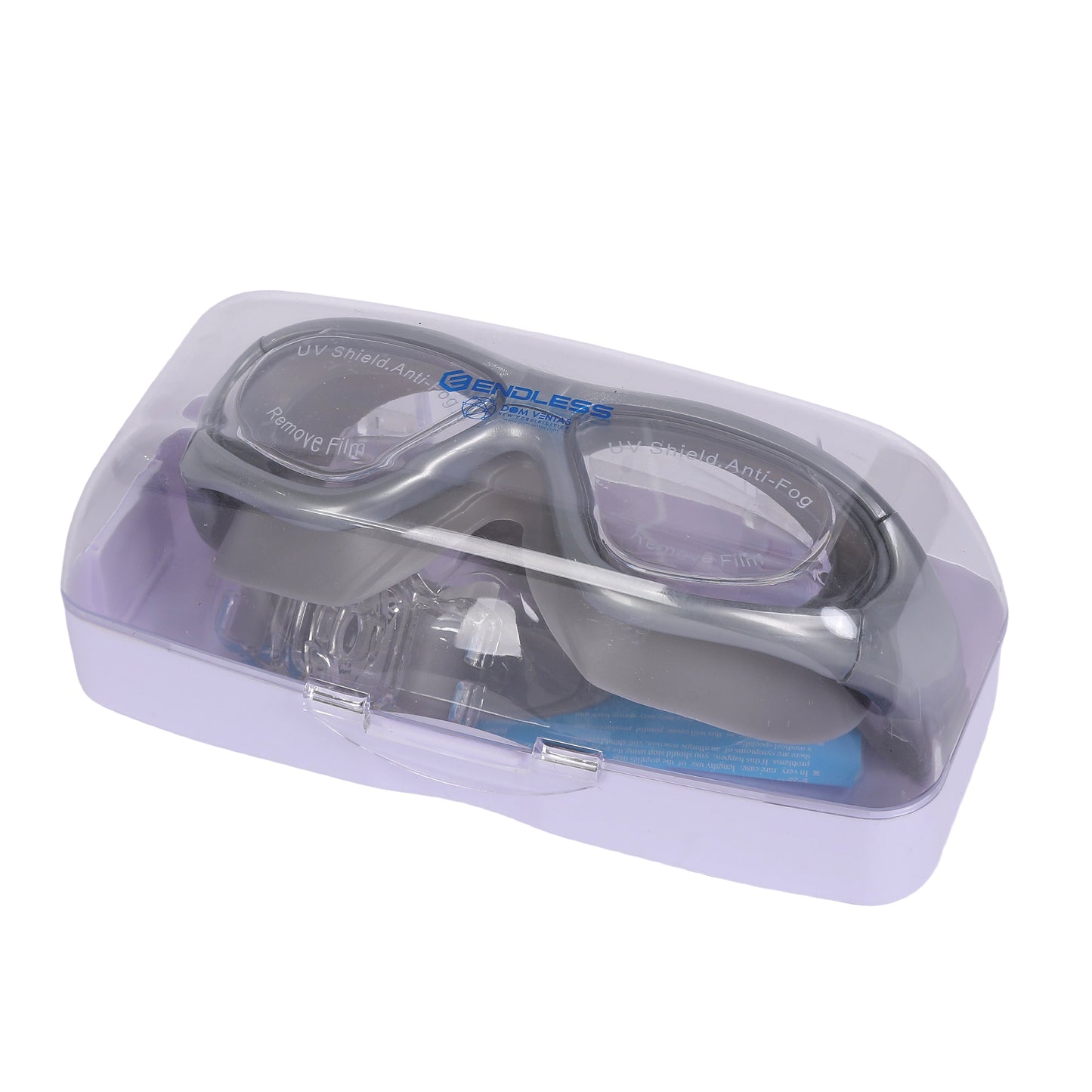 Endless EL1007 Premium Swimming Goggle with Anti-Fog and UV Protection | Material : Silicon, PU | Stylish 180 Degree Wide View Glasses | Soft Silicone Gasket for Leak Proof | With Hard Case