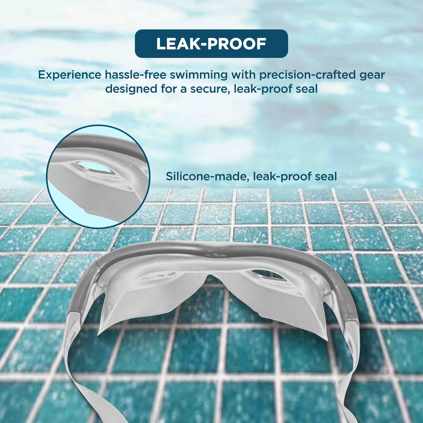 Endless EL1007 Premium Swimming Goggle with Anti-Fog and UV Protection | Material : Silicon, PU | Stylish 180 Degree Wide View Glasses | Soft Silicone Gasket for Leak Proof | With Hard Case