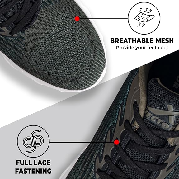 Vector X Defence Running/Jogging Shoe Green-Black