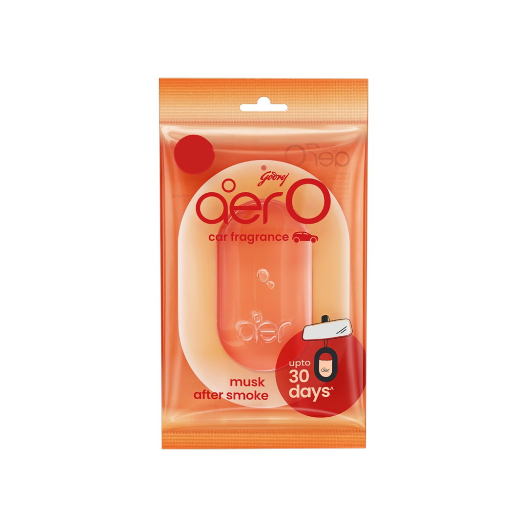 Godrej aer O – Hanging Car Air Freshener | Car Accessories | Musk After Smoke (7.5g)