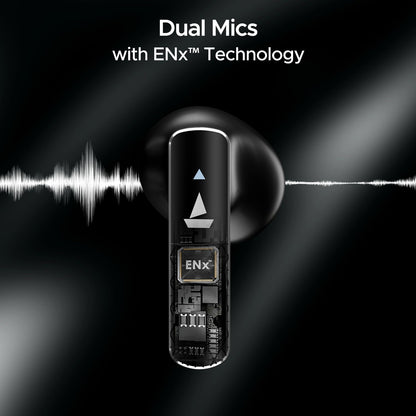 boAt Airdopes 91 Prime, 45HRS Battery, 13 mm Drivers, Metallic Finish, Low Latency,ENx Tech, Fast Charge, v5.3 Bluetooth TWS in Ear Earbuds Wireless Earphones with mic (Midnight Black)