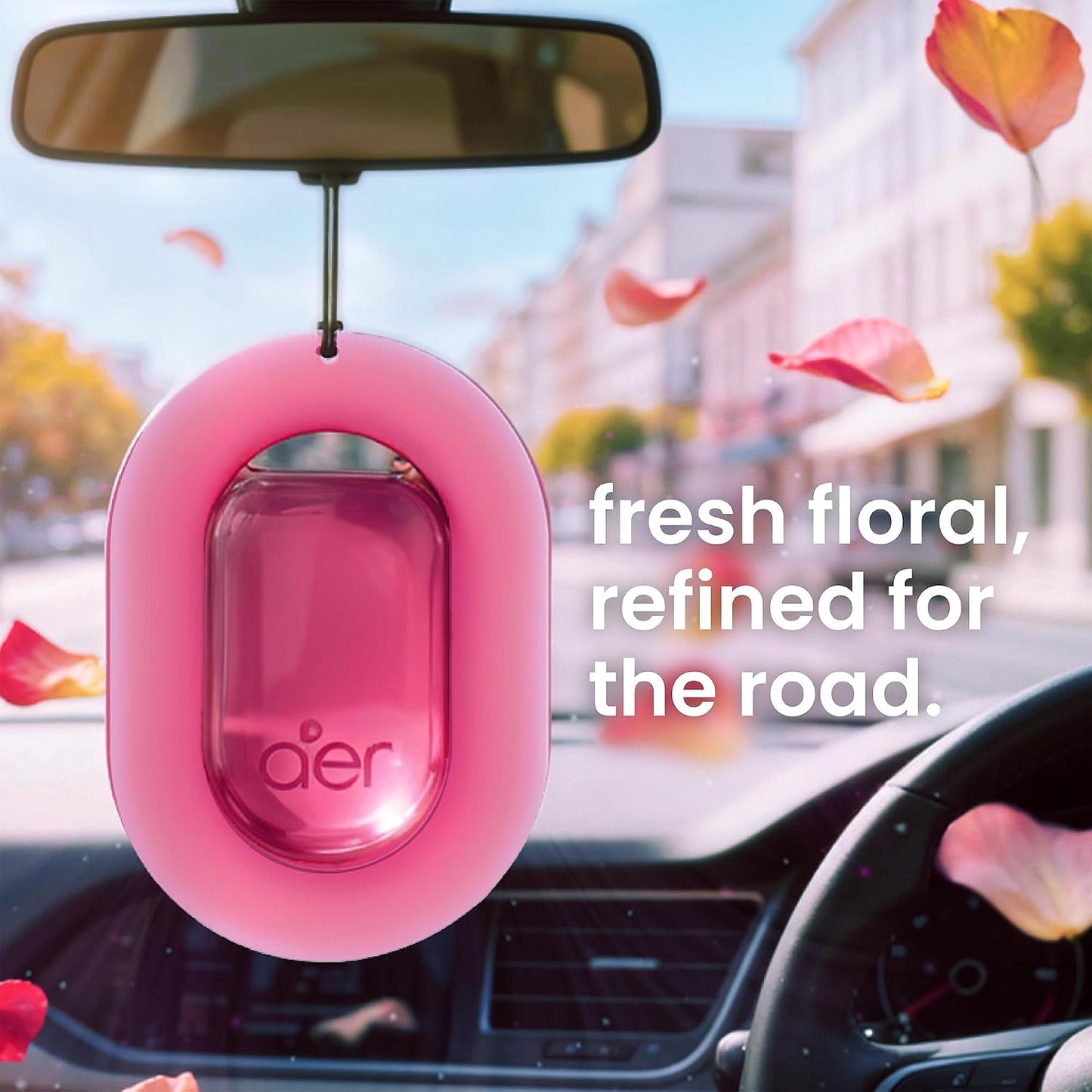 Godrej aer O – Hanging Car Air Freshener | Car Accessories | Rose Blossom (7.5g)